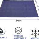 4 Pack Moving Blankets Heavy Duty 80"x72" Quilted Packing Blankets for Moving Furniture Padded Shipping Furniture Mover Blue