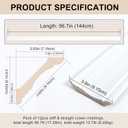 Hungbak 12 Pack Ceiling Crown Molding Trim for Home Decor, 56.7" Long x 3.6" Face