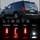 Sequential Full Led Tail Lights Fit for Chevy Tahoe/Suburban 2007-2014, Fit for GMC Yukon XL Denali 2007-2014 Starting Animated, Dynamic Turn Signal, Brake Light, Reverse Light Rear Light Assembly