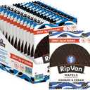Rip Van Wafels Cookies & Cream Stroopwafels - Healthy Snacks - Non GMO Snack - Keto Friendly - Office Snacks - Low Sugar (3g) - Low Calorie Snack - 12 Pack