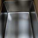 Stainless Steel Cat Litter Box - Large Metal High-Sided Litter Pan for Cats, Rabbits, and Pets, Non-Stick, Odor-Free, Easy to Clean, Splash-Proof, Sturdy and Durable Indoor Cat Toilet Supplies (23.6" L x 15.8" W x 8" H)