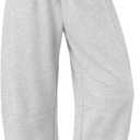 Trendy Queen Barrel Sweatpants Womens Wide Leg Pants Baggy Palazzo Lounge Comfy Flowy Pants Teen Girls Fall Clothes Outfits (Gray, M)