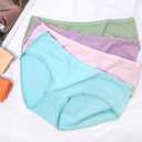 OLIKEME Womens Underwear Cotton Hipster Panties Low Rise No Show Briefs Soft Stretch Breathable Ladies Panties 6 Pack (M)