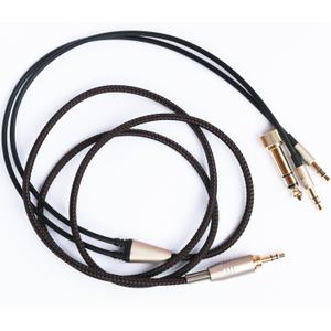 NewFantasia Replacement Audio Cable only Compatible with Hifiman Sundara, Arya, Ananda Headphones 3.5mm and 6.35mm to Dual 3.5mm Connector Jack Male Cord 1.2meters/4feet