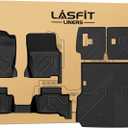 LASFIT Floor Mats for Toyota Land Cruiser 2026 2025 2024 2027, All Weather TPE Custom Fit Rear Trunk Mat for Land Cruiser Accessories, Land Cruiser Cargo&Backrest&Floor Mats