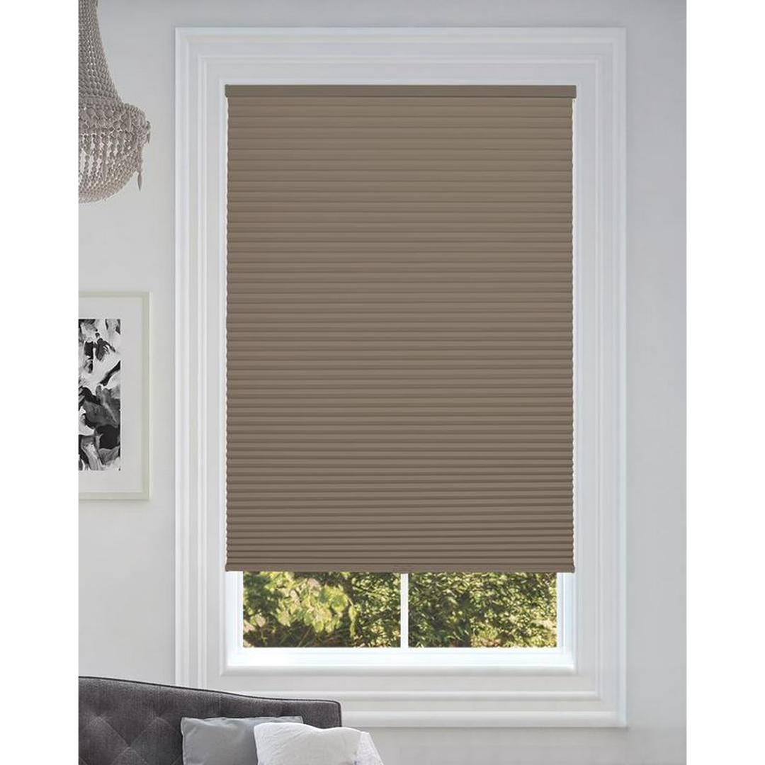 BlindsAvenue Cellular Honeycomb Cordless Shade, 9/16" Single Cell, Blackout, Warm Cocoa, Size: 35" W x 72" H