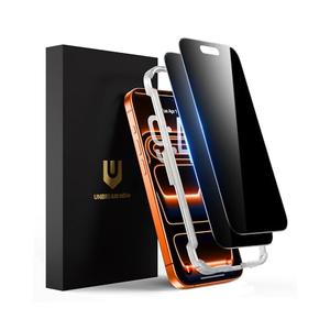 UNBREAKcable Privacy Screen Protector for iPhone 17 Pro Max, Shatterproof Tempered Glass [True 28°Anti Spy] [9H Hardness] [Easy Installation Frame] Private Protector for iPhone 6.9inch-2 Pack