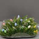 4 Pcs Artificial Easter Placemats Round Greenery Place Mats Easter Circular Artificial Wreath Dining Table Mat Fake Plants Table Mats for Holiday Party Dining Kitchen Accessories(Hollow)