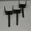 Concrete Fence Post Base 4x4 inches 3 Pack, Fence Post Anchor Holder Pergola Brackets