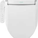 Brondell LT89 Electric Bidet Toilet Seat, Fits Elongated Toilets, White  Side Arm Control, Warm Water Wash, Strong Wash Mode, Stainless-Steel Nozzle, Nightlight and Easy Installation