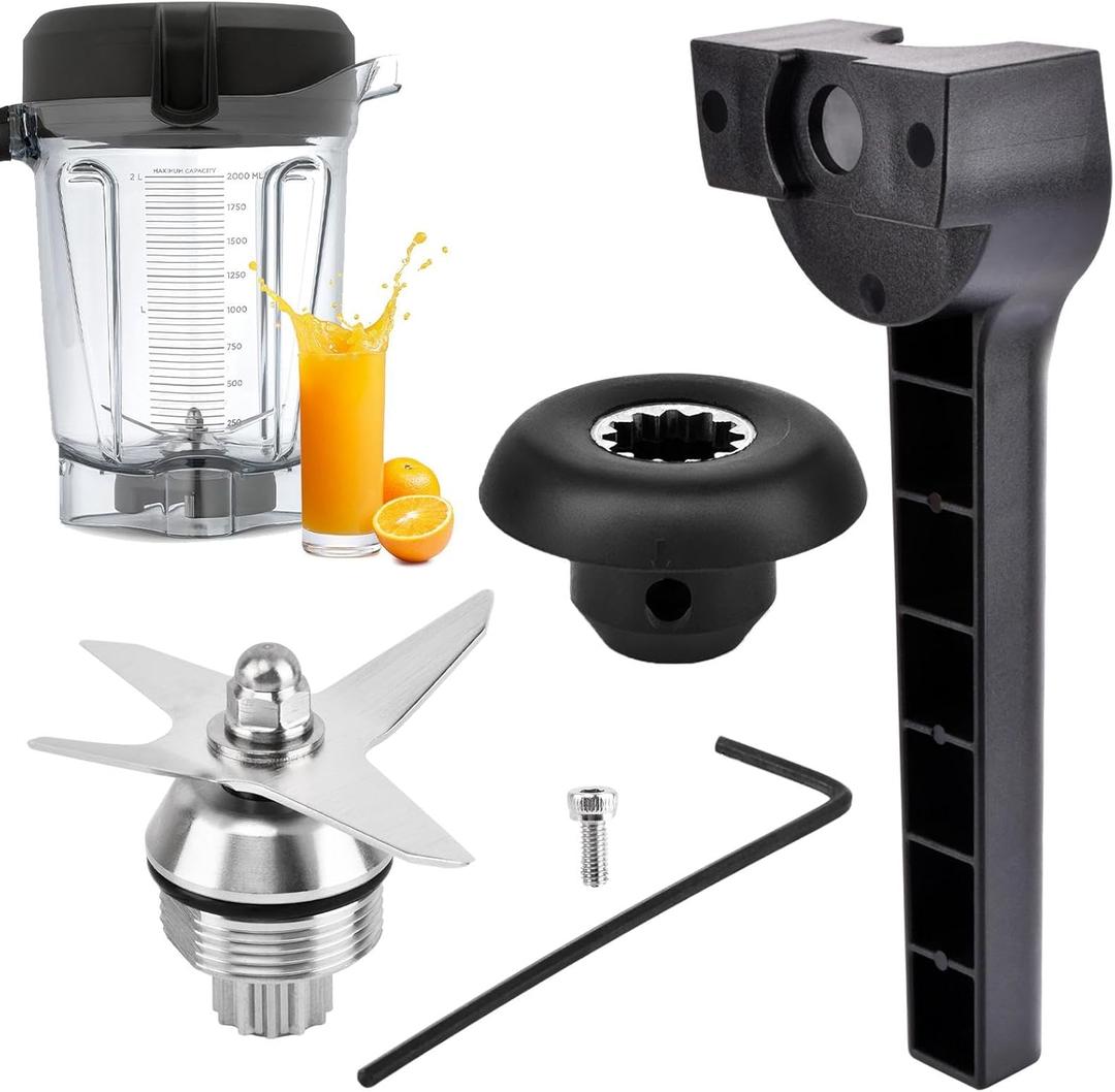 Set of Blade Replacement Parts for Vitamix, Vitamix Wet Blade Assembly Compatible with Vitamix 64oz And 32oz Container - Includes Wrench and Drive Socket Replacement