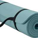 Gaiam Essentials 2/5" Thick (10mm) Yoga & Pilates, Fitness & Exercise Mat with Easy-Cinch Carrier Strap Cusion Support For Fitness and Gym Workouts