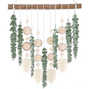 Sggvecsy 21 Eucalyptus Wall Hanging Decor Artificial Eucalyptus Plant Fake Greenery Leaves Boho Wall Decor with Wooden Stick for Bedroom Bathroom Kitchen Rustic Farmhouse Home Living Room Decoration