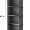 YOUDENOVA Hanging Closet Organizer, 6-Shelf Closet Hanging Storage Shelves, 2 Packs, Grey, 11.8d X 11.8w X 47.2h in