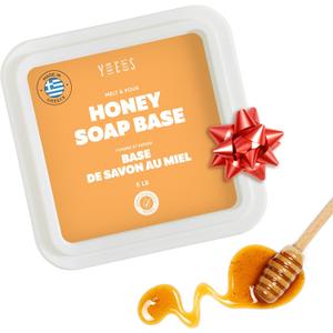2.2kg (5 Lb) Honey Soap Base - without SLS/SLES, No Palm Oil, Organic Soap Base, Bulk Honey Melt and Pour Soap Base, Natural Soap Base for Soap Making Organic, Soap Making Supplies