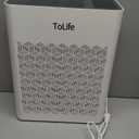 Tolife Air Purifier Large Room, Air Purifiers for Home Pets Hair with Washable Filter, Air Cleaner for Bedroom up to 1095 Ft Dust Smoke Odor, Sleep Mode, Timer, White