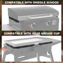 Wind Guards for Blackstone 28" Griddle, MeWeBlue Blackstone Accessories Fit for Grill, MeWeBlue 5016 Magnetic Stainless Steel Wind Screens Protect Flame Hold Heat, Compatible with Hood
