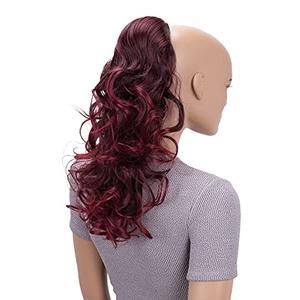 CAISHA 18" Hairpiece Ponytail Extensions Voluminous Wavy Red Mix PH28