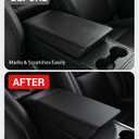 BASENOR Upgraded Tesla Model Y Model 3 Center Console Cover TPU Armrest Cover Non-Slip Protector Armrest 2017-2024 Tesla Interior Accessories Black (Not Compatible with 2024 2025 Tesla Model 3)