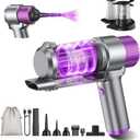 EYYA Handheld Car Vacuum Cleaner Cordless, 16000PA Powerful Hand Held Vacuum Cordless Rechargeable, 4-in-1 Portable Mini Vacuum & Air Duster with Multi-Nozzles and LED Light for Car Home Office