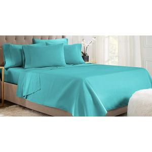 Empire Home Teal Flat Sheet Persian 1800 Collection Top Sheet Wrinkle Free Newo (Queen)