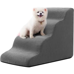 Dog Stairs and Ramp for High Beds 20.9" H, 4-Step Pet Steps for Small Dogs and Cats, Stairs for Dogs to get on Bed with Non-Slip Bottom,Indoor Pet Steps,Comfort,Durable