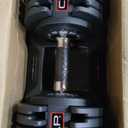 CAP Barbell 55 lb Single Adjustable Dumbbell with Contoured Full Rotation Handle, Honeycomb Black and Chrome Handle