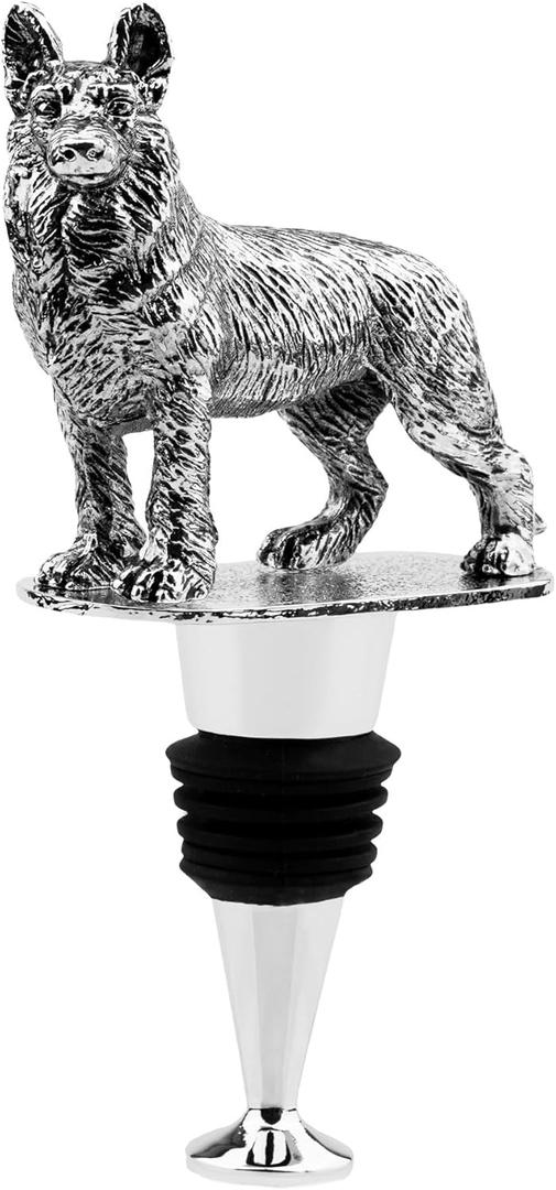 German Shepherd Bottle Stopper & Champagne Stopper - Dog Gifts for Women & Men, Christmas & Birthday Gifts for Dog Lovers