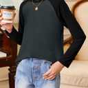 blibean Tween Girls Color Blocked Long Sleeve T-Shirt Size 6-15 Years (XL)