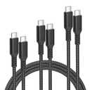 Elebase USB C to Type C Charger Cable 1.5/3.3/6.6FT 3Pack,USBC Charging Cord for iPhone 17e 16 16e 15 Pro Max Plus,Apple iPad Air 8 7 Mini 6,Samsung Galaxy S26 S25 S24 S23 A17 A56 A26,Z Flip Fold 5 6
