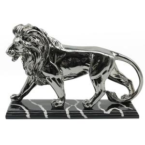 Lukitas Lion Sculpture Decor - Animal Figurine Decorative Ornament for Living Room Office, or Shelf, Collectible Gifts for Lion Lover, Resin