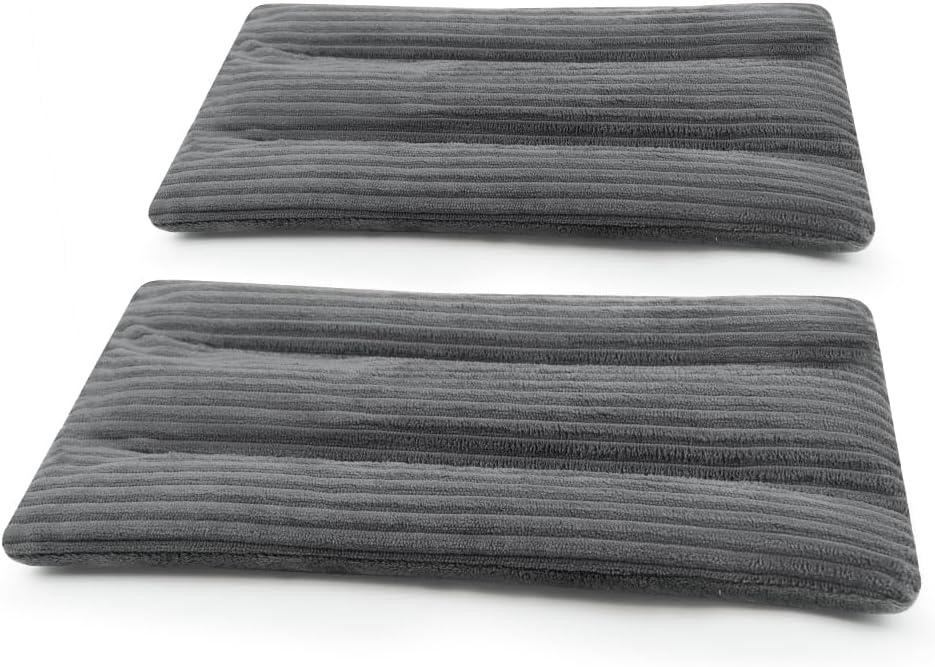 Microwave Heating Pad 6 x 12 Heating Pad Microwave, Microwave Bean Bag Heating Pad for Neck and Shoulders, Moist Heat Pack Pillow Warm Compress for Muscles, Joints, Abdomen (Dark Gray) - 2 Pack