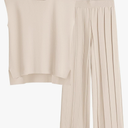 ANRABESS Women Summer 2 Piece Outfits Knit Short Sets Casual Sweater Top & Shorts Matching Lounge Set 2025 Beach Clothes Apricot Medium