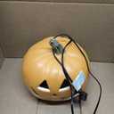 9" Jack-o'-Lantern - Halloween Light Up Pumpkin Lantern with ETL Certified Cord and 2 Safety Fuse - Indoor Outdoor JackoLantern Decoration for Halloween Party Home Décor - Round Lightened Pumpkin
