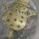 Brightown Christmas Tree Topper with Built-in 3D Glitter Led Snowflake Projector Lights, Gold Snowman Tree Toppers Christmas Decorations Indoor for Xmas New Year Party Holiday (Snowmen)