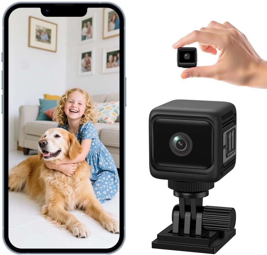 Chasvon 4K Security Cameras for Home, Indoor Wireless WiFi Camera with App Control Motion Detection & RealTime Alerts, Rechargeable Pet/Baby/House/Office Camera with Night Vision