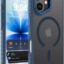 DEERLAMN Strong Magnetic Case for iPhone 17 6.3-Inch,[Compatible with Magsafe][Military Grade Drop Protection] Translucent Matte Shockproof Protective Phone Cover-Frosted Blue