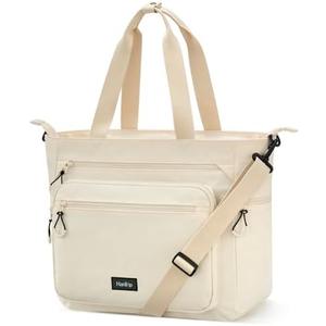 HanTrip Travel Tote Bags for Women Extra Large Canvas Laptop Tote Bag with Zipper Pockets Luggage Sleeve