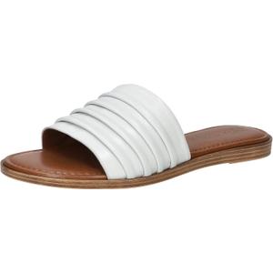 Bella Vita Women's Rya-Italy Flat Sandal (7.5, White Italian Leather)