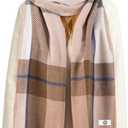 Winter Women's Scarf Long Checkered Scarf Warm, Rustic, Loose-Fitting Winter and Autumn Blanket shawl Gift