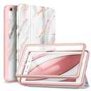 SURITCH Case for Samsung Galaxy Tab A 8.0 2019 (SM-T290/T295), [Built in Screen Protector][Auto Sleep/Wake] Lightweight Leather Case Full Body Smart Cover with Magnetic Trifold Stand-Marble
