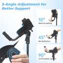 3-Angle Adjustable Forearm Crutches for Adult, Folding Crutches with EVA Elbow Support and Extra-Wide Non-Slip Rubber Pads for Leg Injury, Surgery Recovery, Disabled (1 Pair)