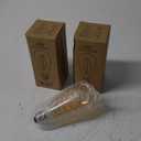 LED Dimmable Edison Light Bulbs 4W, 2200K-2400K Warm White (Amber Glass) ST64, E26 Base Pack of 6
