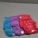 wegreeco Washable Reusable Premium Female Dog Diapers, Medium Large Small Dog Doggie Puppy & Doggy Diapers Female,Period Panties in Heat (Pack of 3, Medium) (Medium (12"-15" Waist), Bright Color)