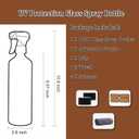 OFFIDIX Glass Spray Bottles for Cleaning,16 OZ 2 Pack Continuous Empty Water Mister Spray Bottles for Hair,Plants Mister,Adjustable Nozzle,Amber and Black