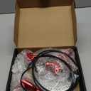 JFOYH zoom HB876 4-Piston Pre-Bled Hydraulic Disc Brake Set for Mountain Bike, Bike Disc Brake Kit with 160mm Rotors, Front and Rear Levers(PM Adapter Included) - Left-Front&Right-Rear (ZM3000 Red)