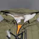 Women's Winter Thickened Down Jackets Long Down Coats Warm Parka with Hood (Small, Mung Bean)