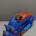 Intoypad Dinosaur Truck Toys for Kids, Transforms into Triceratops with Race Track Set, Ultimate City Dinosaur Transporter Hauler with 4 Cars, Birthday Gifts Toys for Boys 3 4 5 6 7 8 Years Old Blue