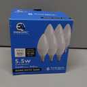 Energetic E12 LED Candelabra Light Bulbs 5.5W (60 Watt Equivalent), Daylight 5000K, 600LM Chandelier Light Bulbs, B11 Candle Bulbs for Ceiling Fan, RA 80 Recessed Can Light, Non-Dimmable, Pack of 3