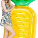 Jasonwell Pineapple Pool Float Raft Summer Beach Swimming Large Pool Floatie Inflatable Lounge Lounger Party Water Toys Raft for Adults 76"